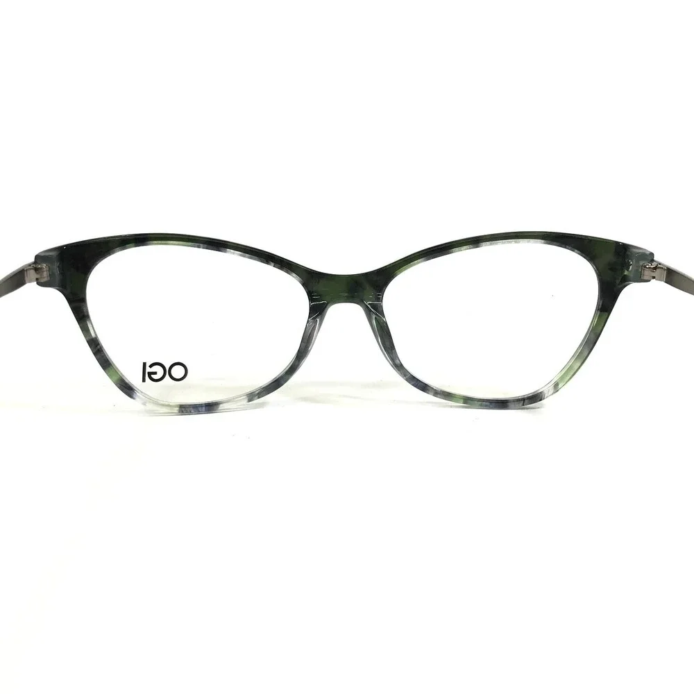 OGI Eyeglasses Frames 9126/2314 HERITAGE Gray Green Cat Eye Full Rim 50-16-140